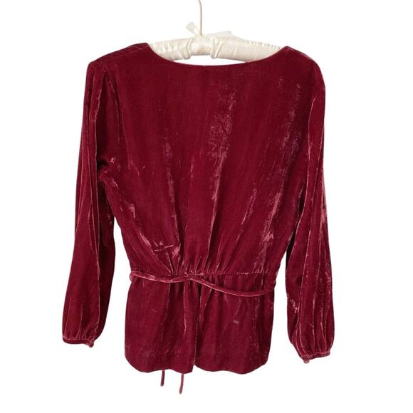 J. CREW‎ Faux Wrap Top Drapey Velvet - Picture 4 of 7